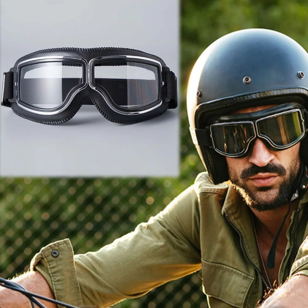 Motorcycle Goggles | UV Protection | Impact Resistant & Adjustable | RetroGoggles