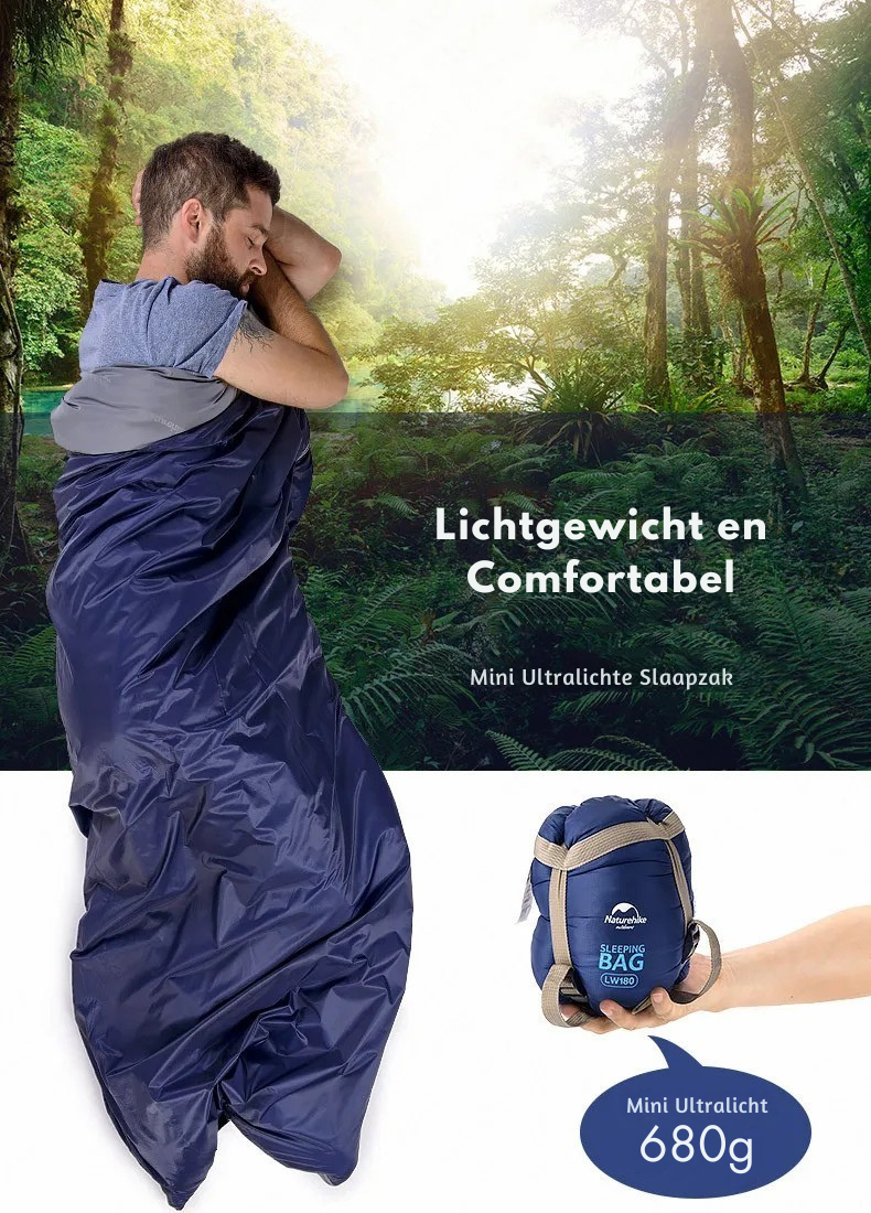 Mubil Naturehike - Compact Sleeping Bag Green | Lightweight & Warm