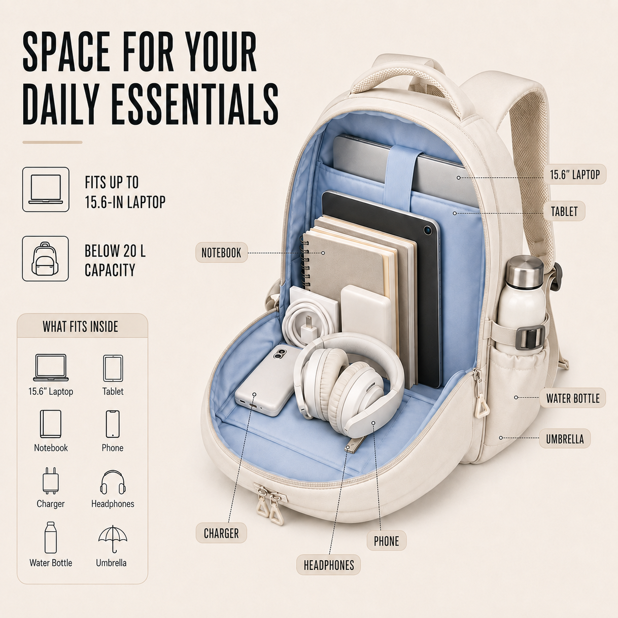 Multi Layer Oxford Backpack