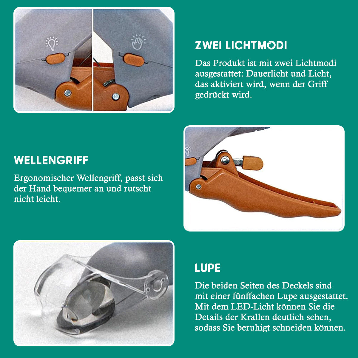 Nail Clipper for Dogs & Cats with LED & Sensor