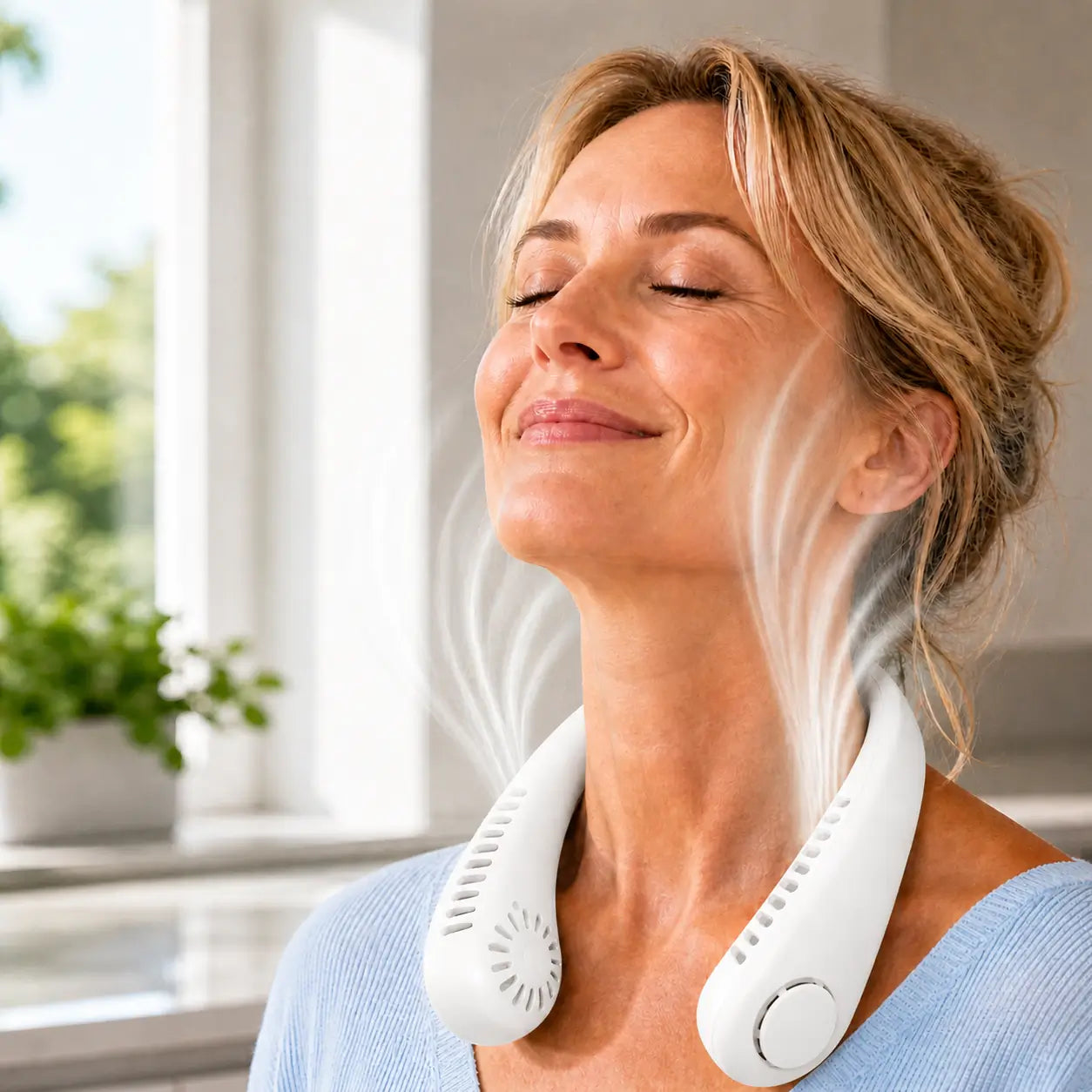 Neck Fan™ - Portable Rechargeable Neck Fan for Direct Cooling!
