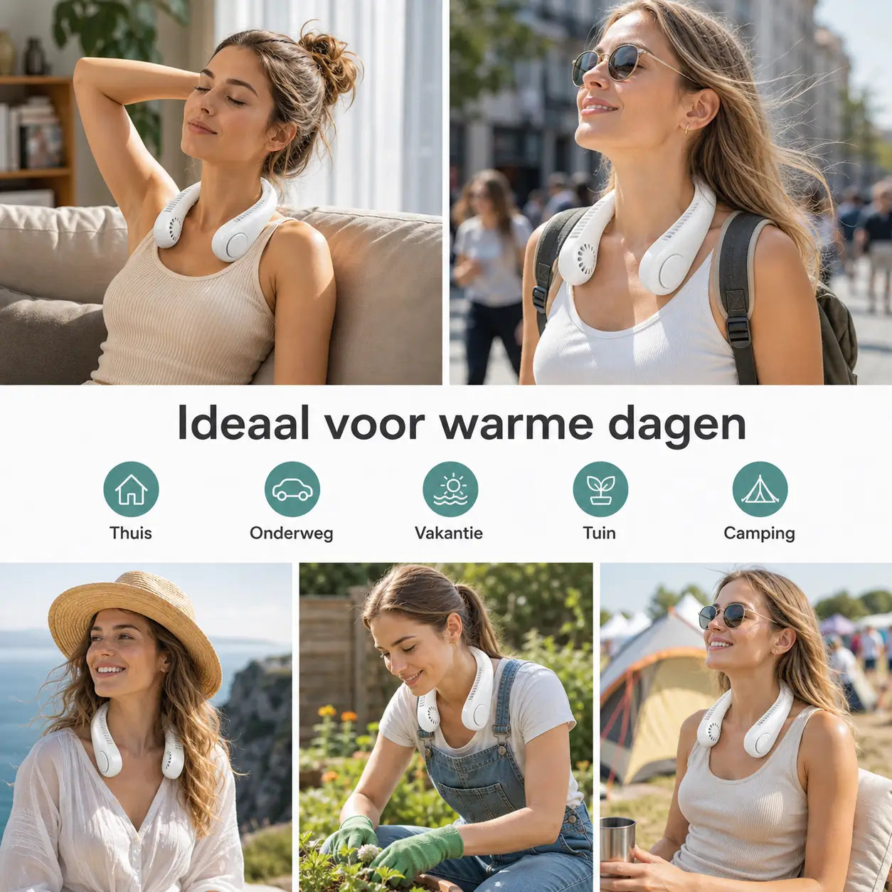 Neck Fan™ - Portable Rechargeable Neck Fan for Direct Cooling!