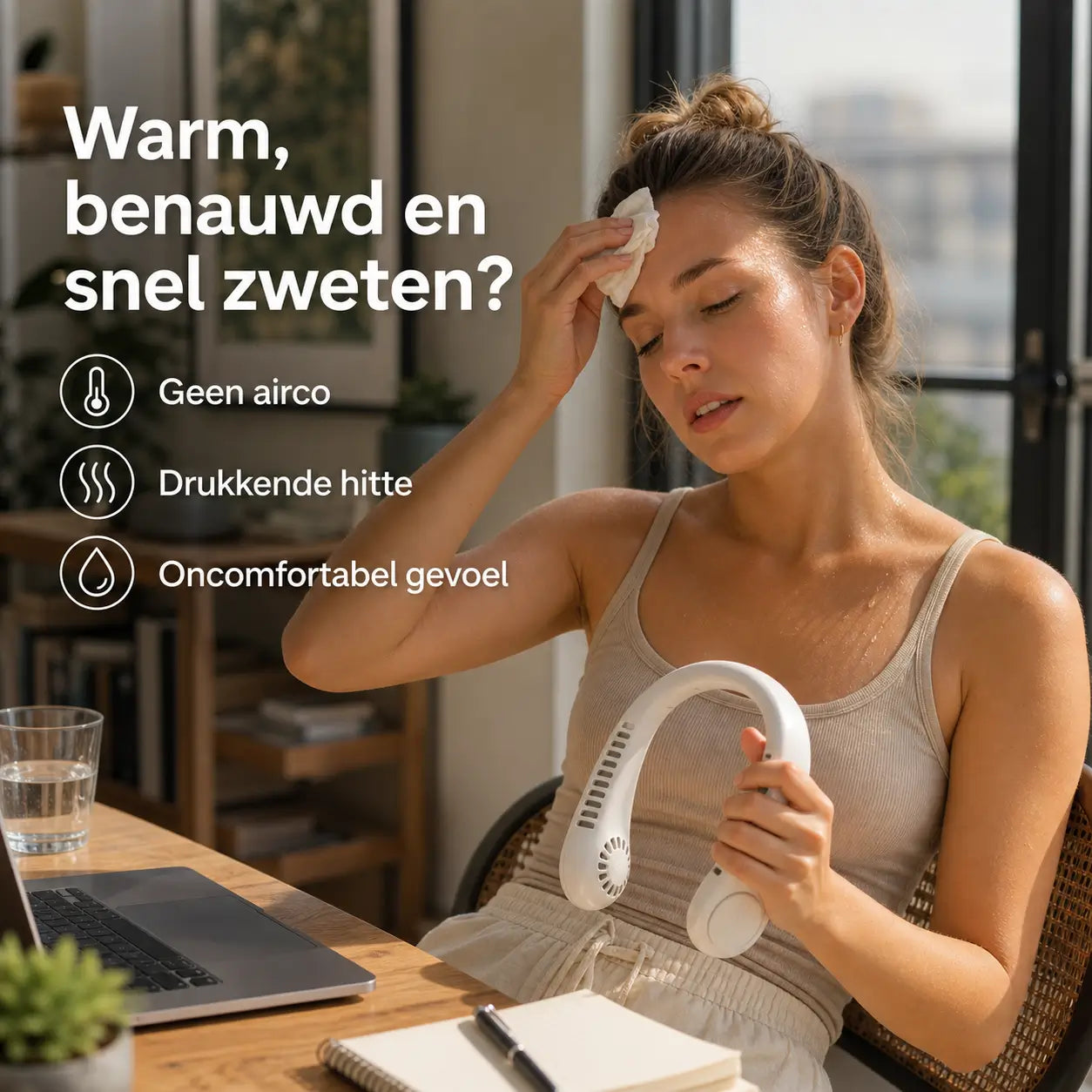 Neck Fan™ - Portable Rechargeable Neck Fan for Direct Cooling!
