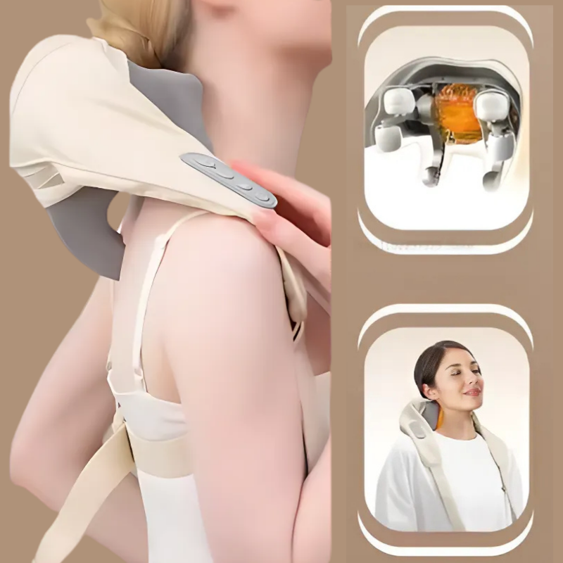 Neck Massager: Soothing Heat Relaxing Neck And Shoulder Massager