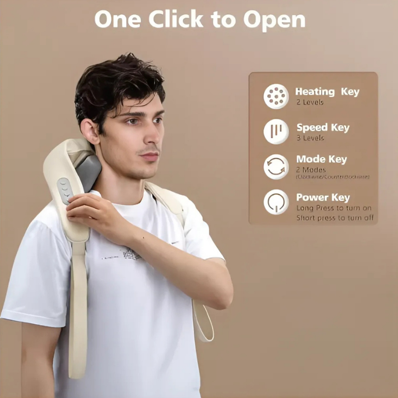 Neck Massager: Soothing Heat Relaxing Neck And Shoulder Massager