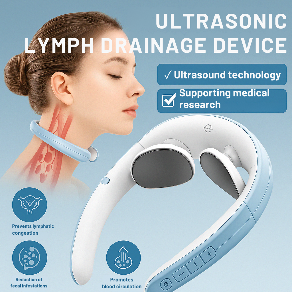 Neck Massager | Ultrasound Lymph Drainage | Wireless Massage Aid | Vitalize