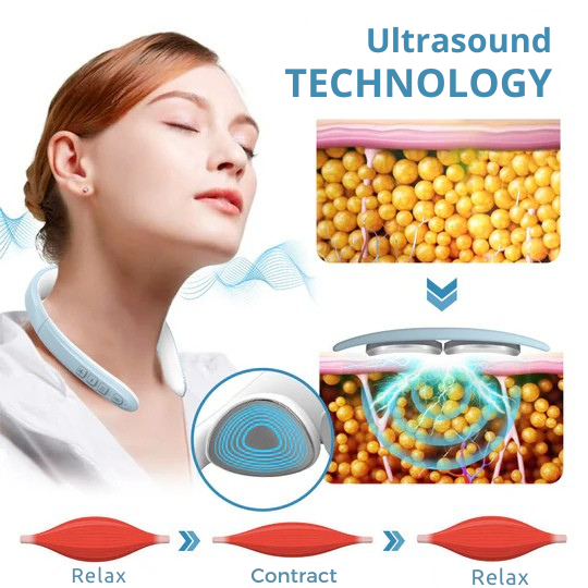 Neck Massager | Ultrasound Lymph Drainage | Wireless Massage Aid | Vitalize