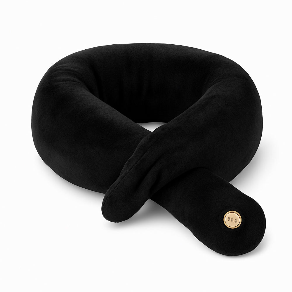 Neck pillow with built-in massage - perfect for car trips, flights, etc.