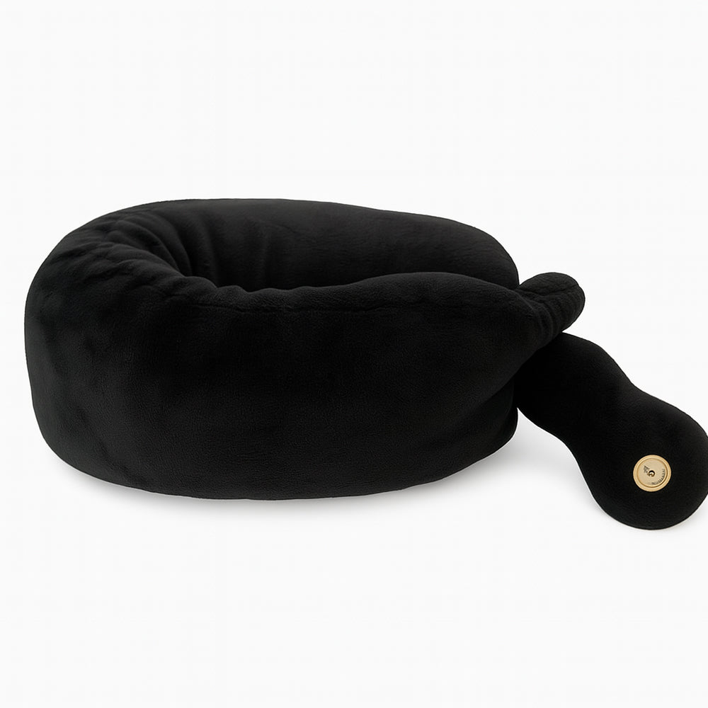 Neck pillow with built-in massage - perfect for car trips, flights, etc.
