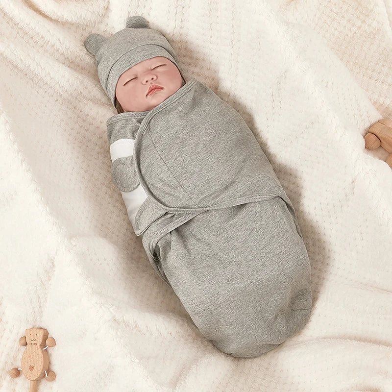Newborn Baby Swaddle Wrap Adjustable Sleeping Bag 0-3M