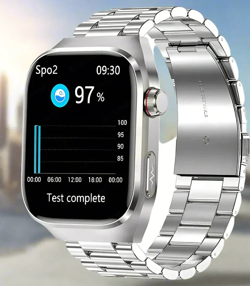 NexaPulse Blood Sugar Watch, ECG, Uric Acid, Bluetooth