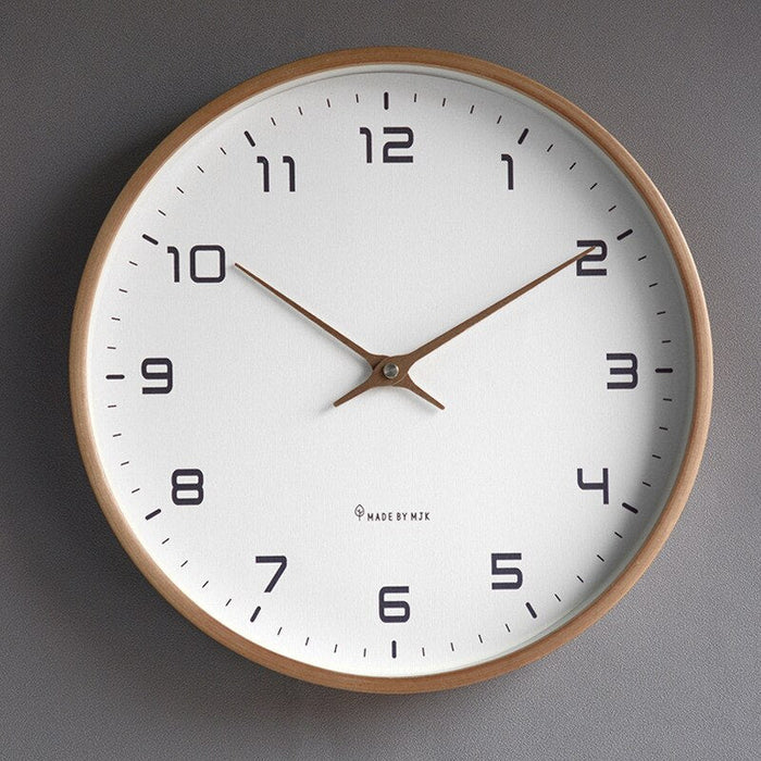 Nordic Wooden Wall Clock - Elegant Eco-Friendly Design