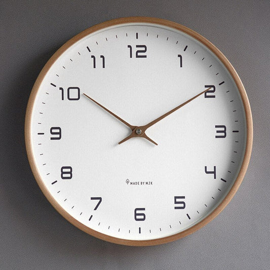 Nordic Wooden Wall Clock - Elegant Eco-Friendly Design