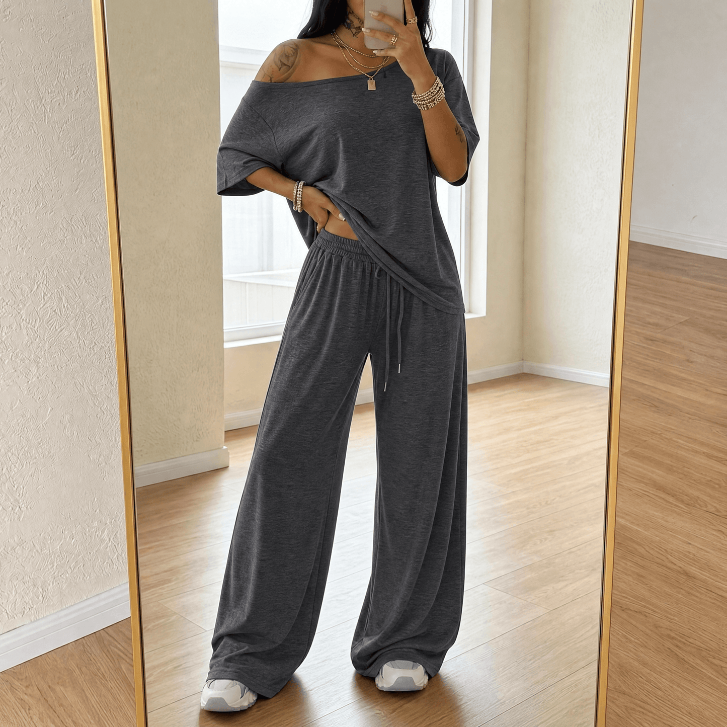 Off-Shoulder Two-Piece Set