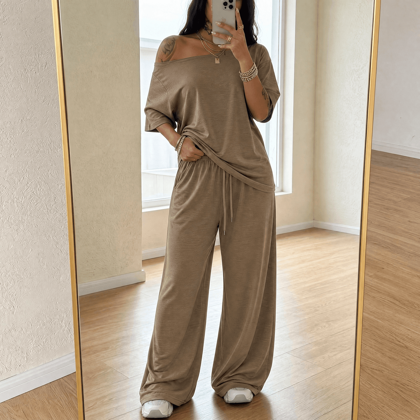 Off-Shoulder Two-Piece Set