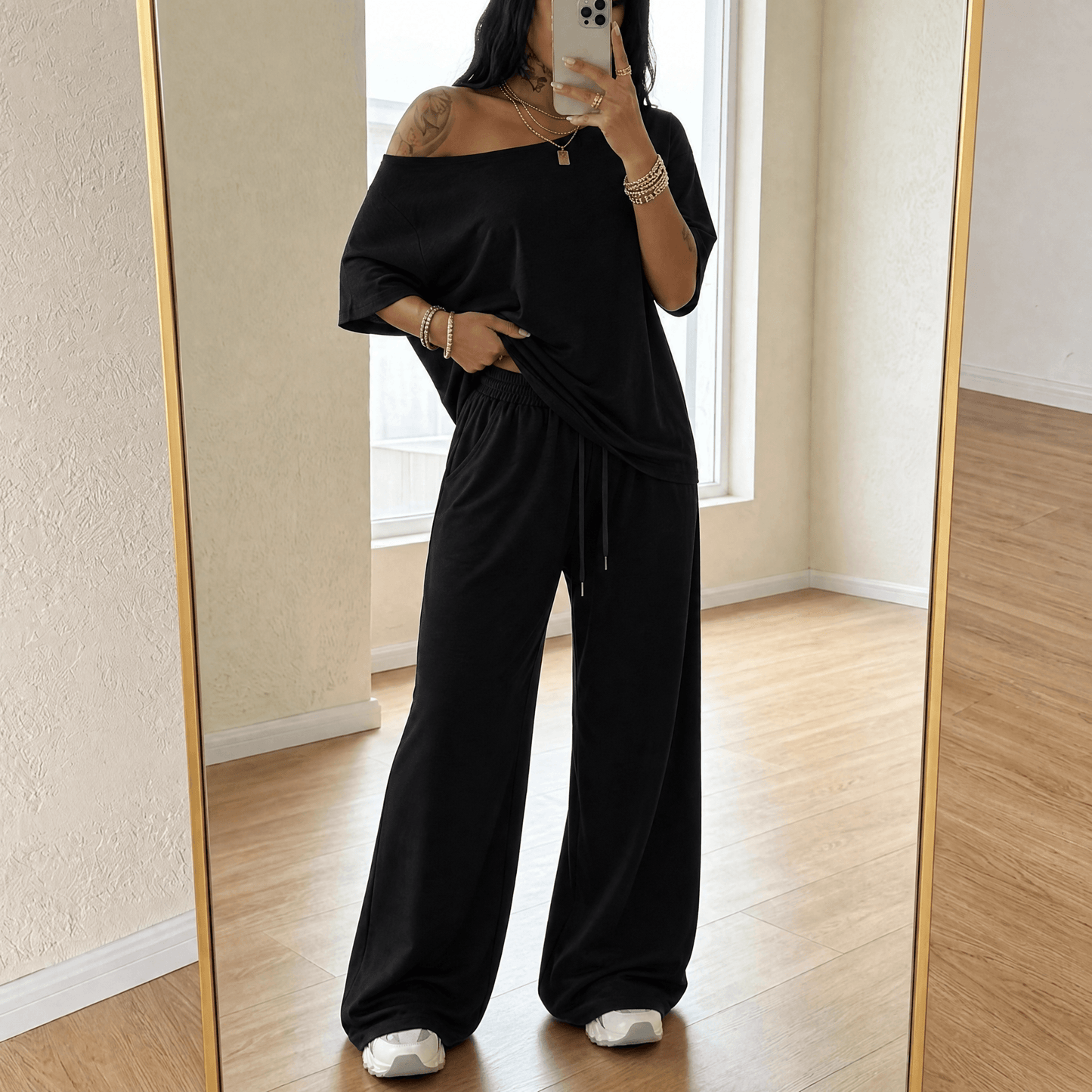 Off-Shoulder Two-Piece Set