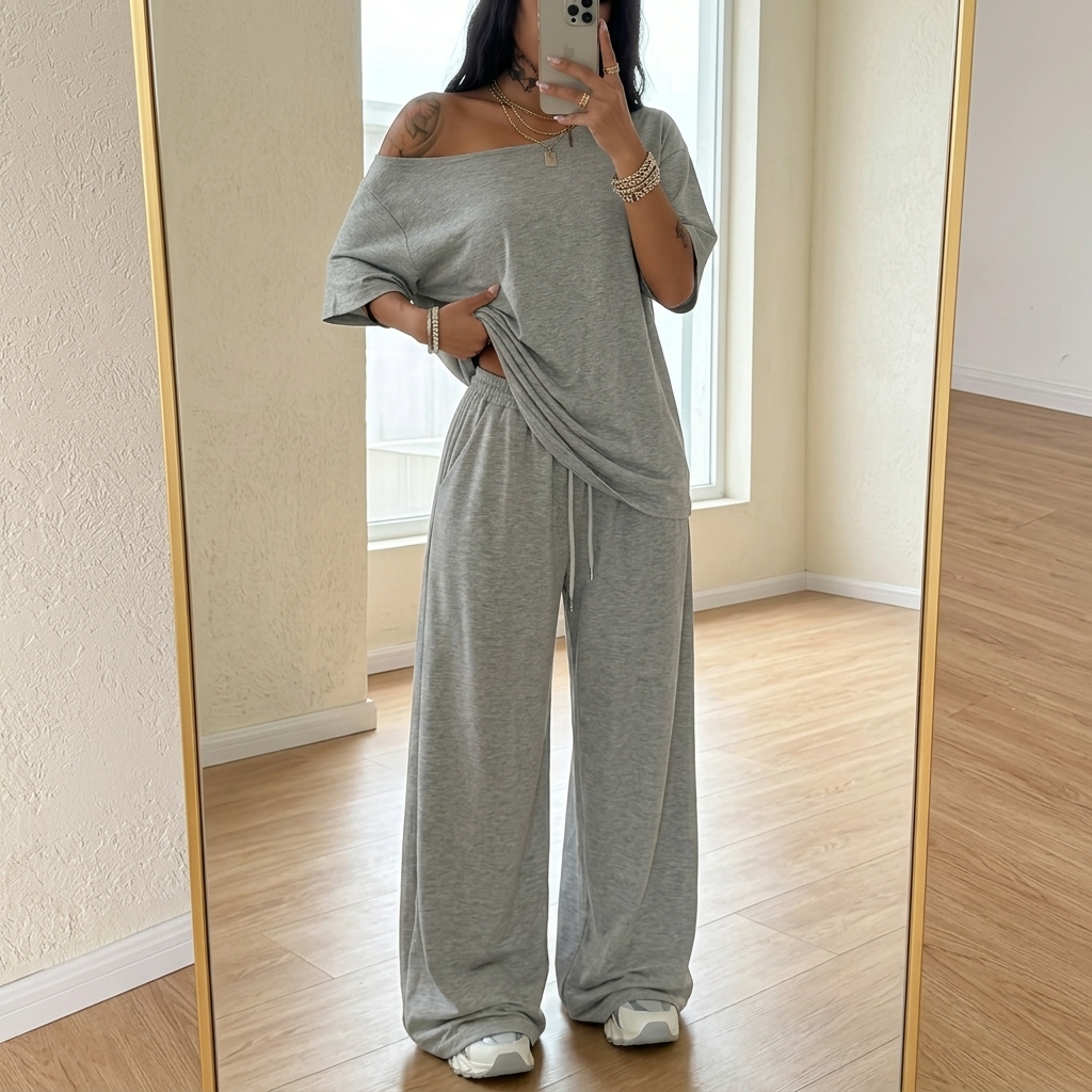 Off-Shoulder Two-Piece Set