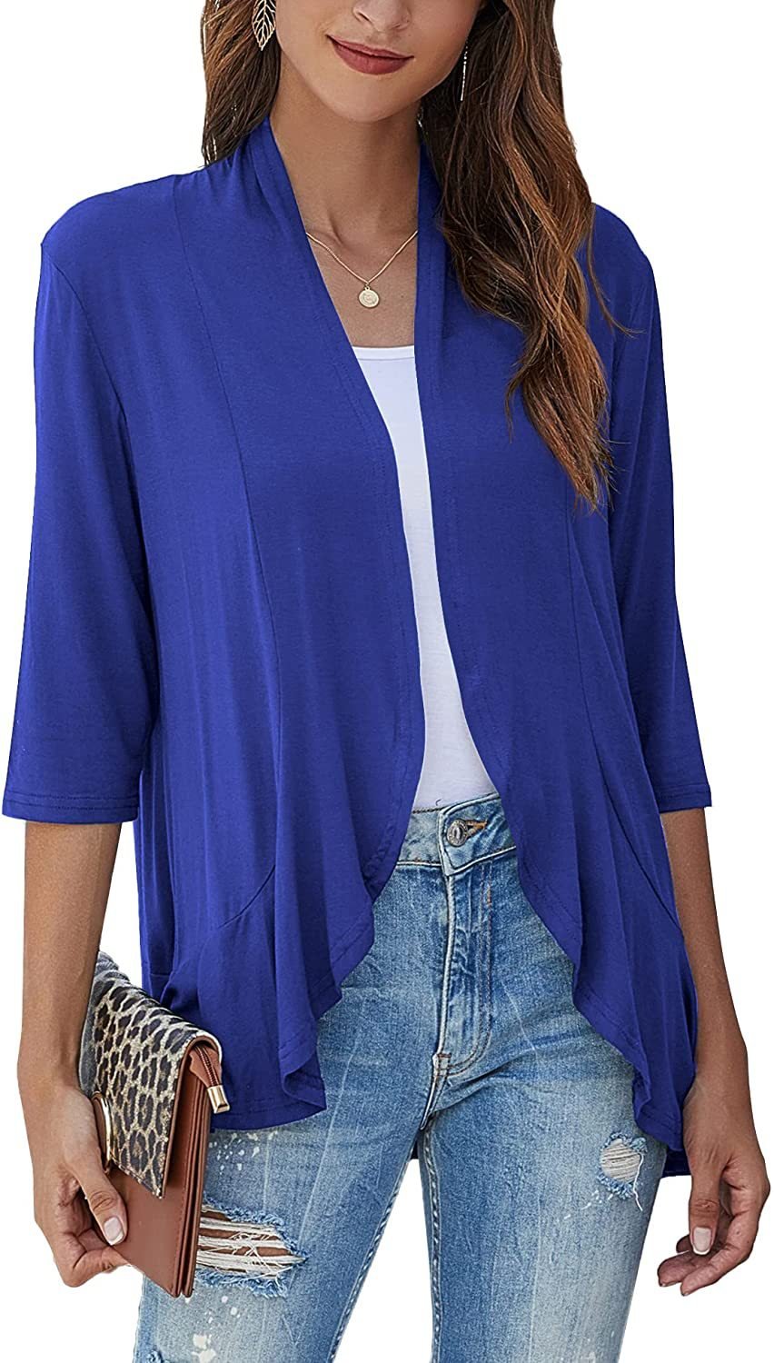 Open Front Draped Cardigan