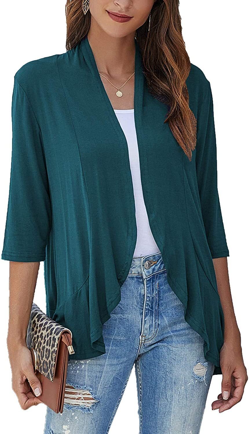 Open Front Draped Cardigan