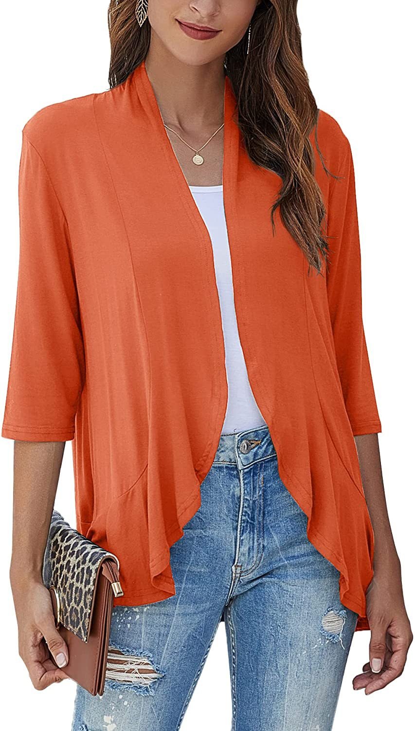 Open Front Draped Cardigan