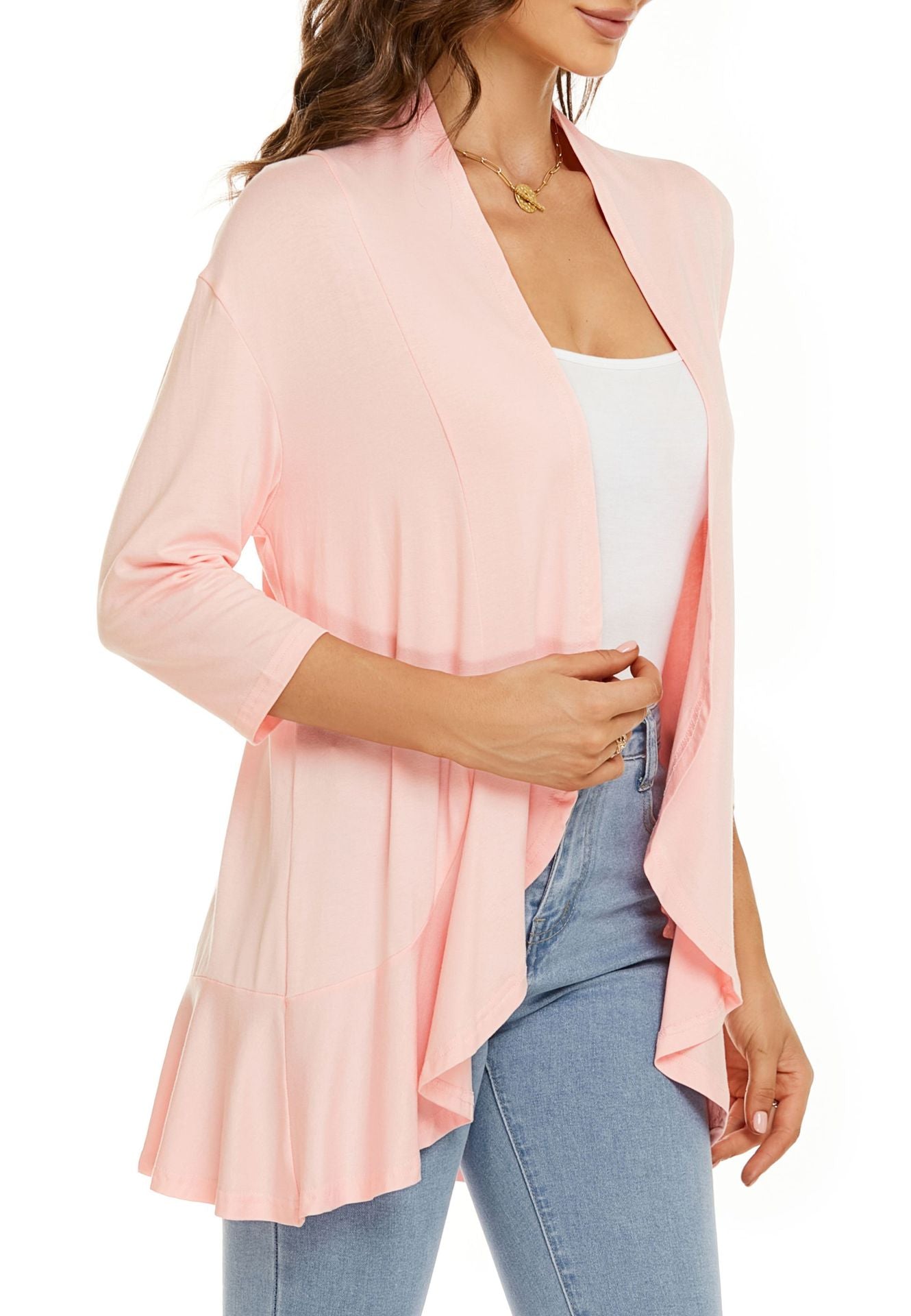 Open Front Draped Cardigan