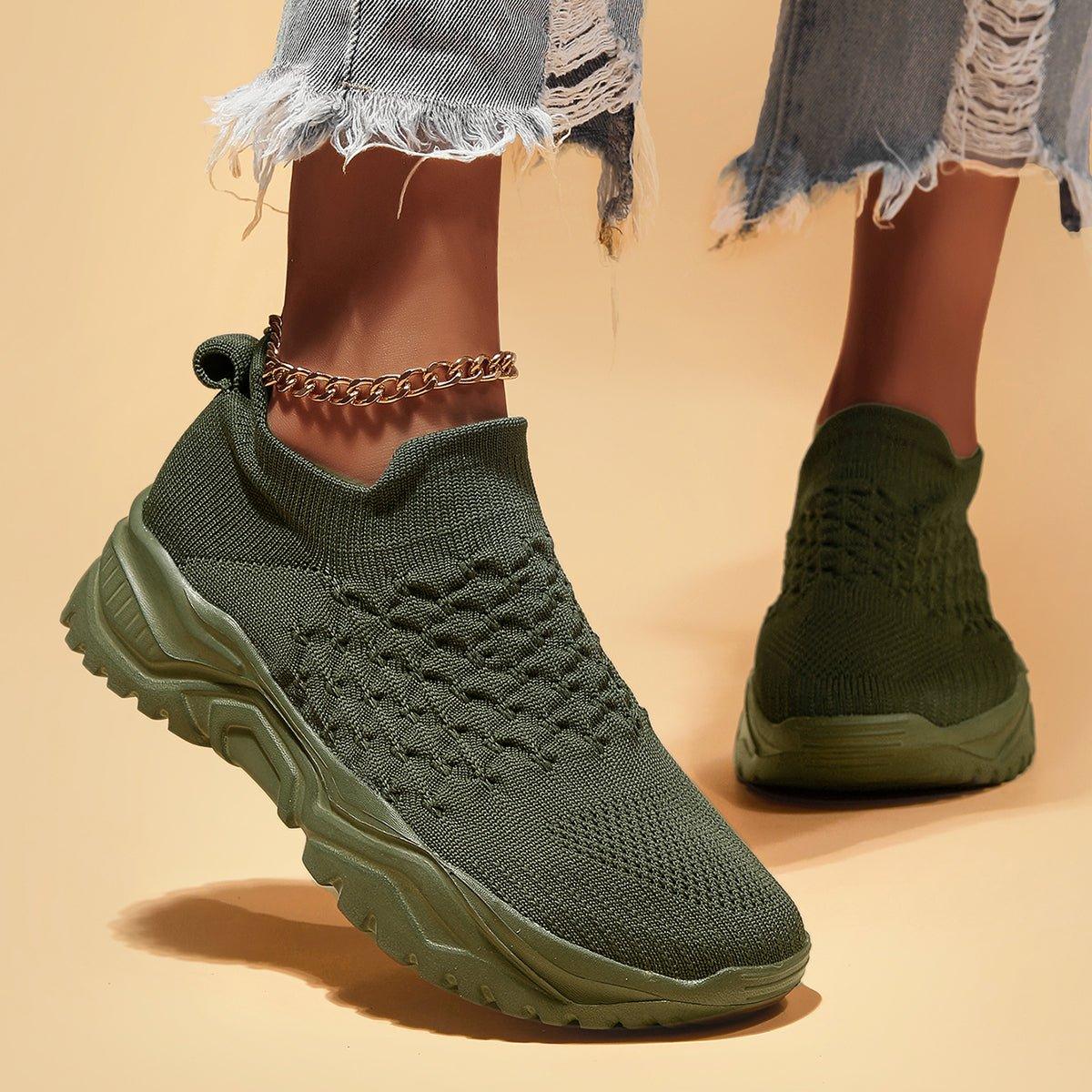 Ortho Cloud Slip-On Shoes - Ultimate Comfort in Olive Green