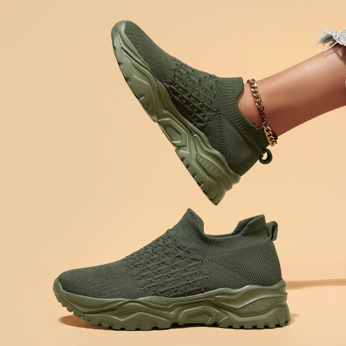 Ortho Cloud Slip-On Shoes - Ultimate Comfort in Olive Green