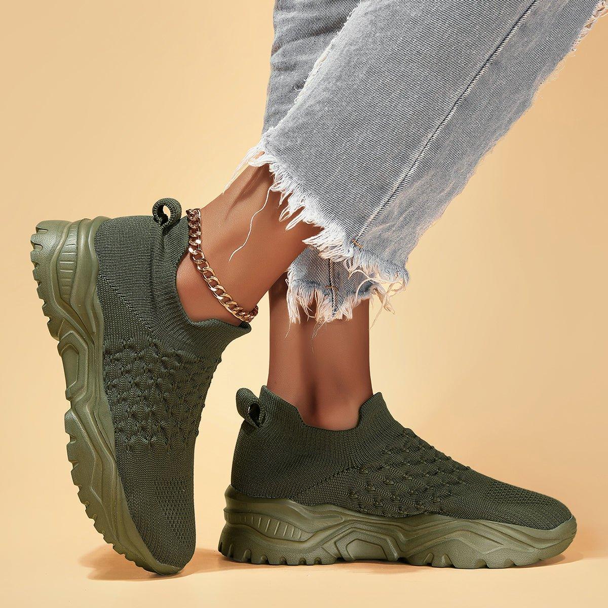 Ortho Cloud Slip-On Shoes - Ultimate Comfort in Olive Green