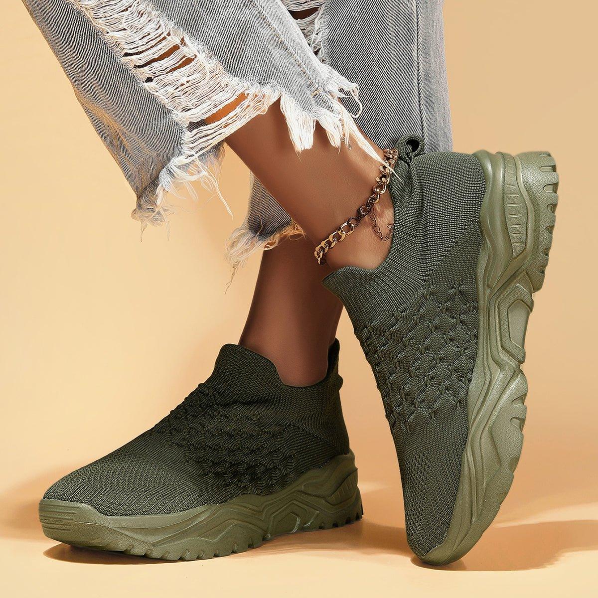 Ortho Cloud Slip-On Shoes - Ultimate Comfort in Olive Green
