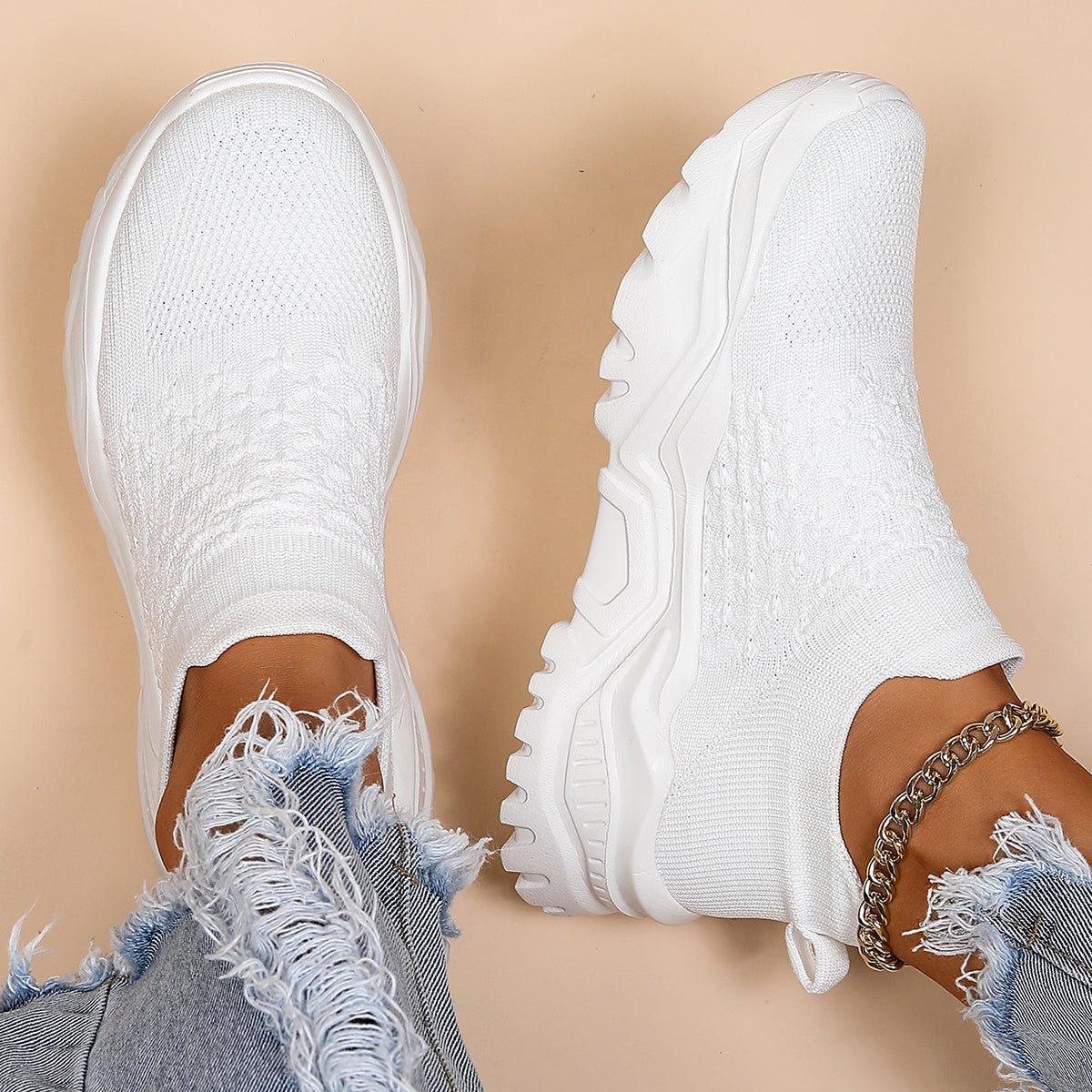 Orthopedic Cloud Slip-On Shoes - All White Comfort