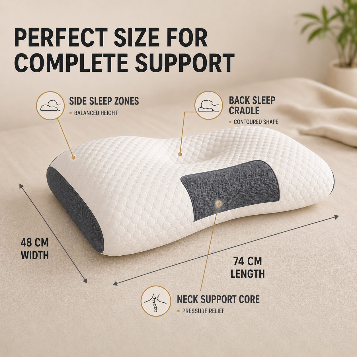 Orthopedic Contour Neck Pillow