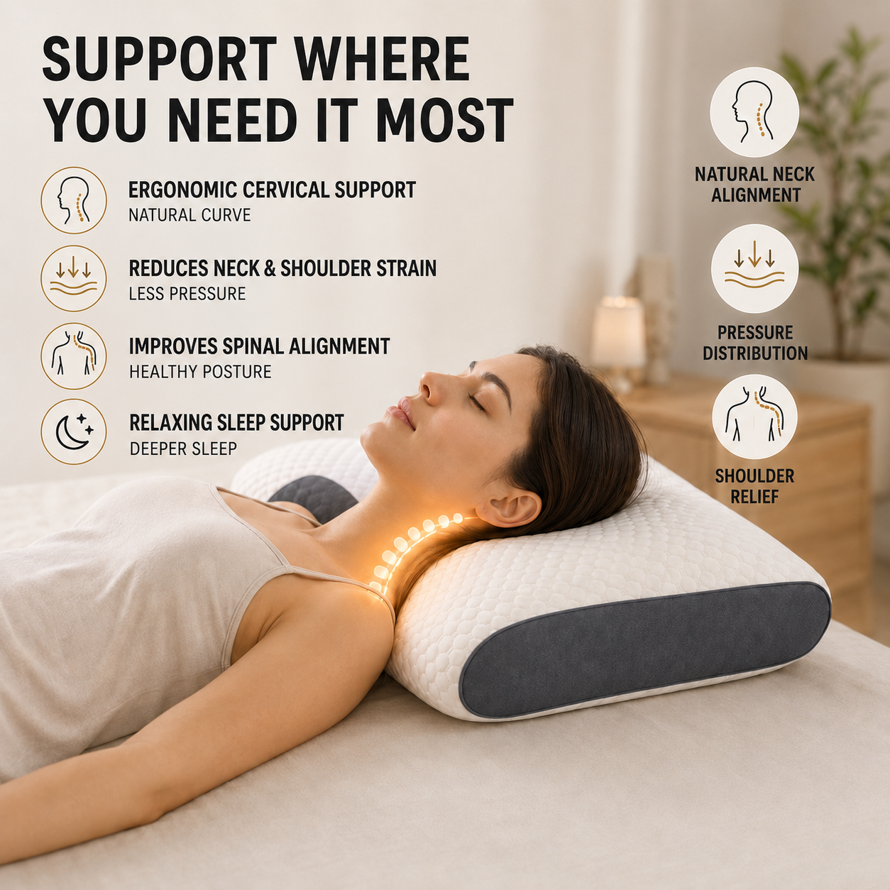 Orthopedic Contour Neck Pillow