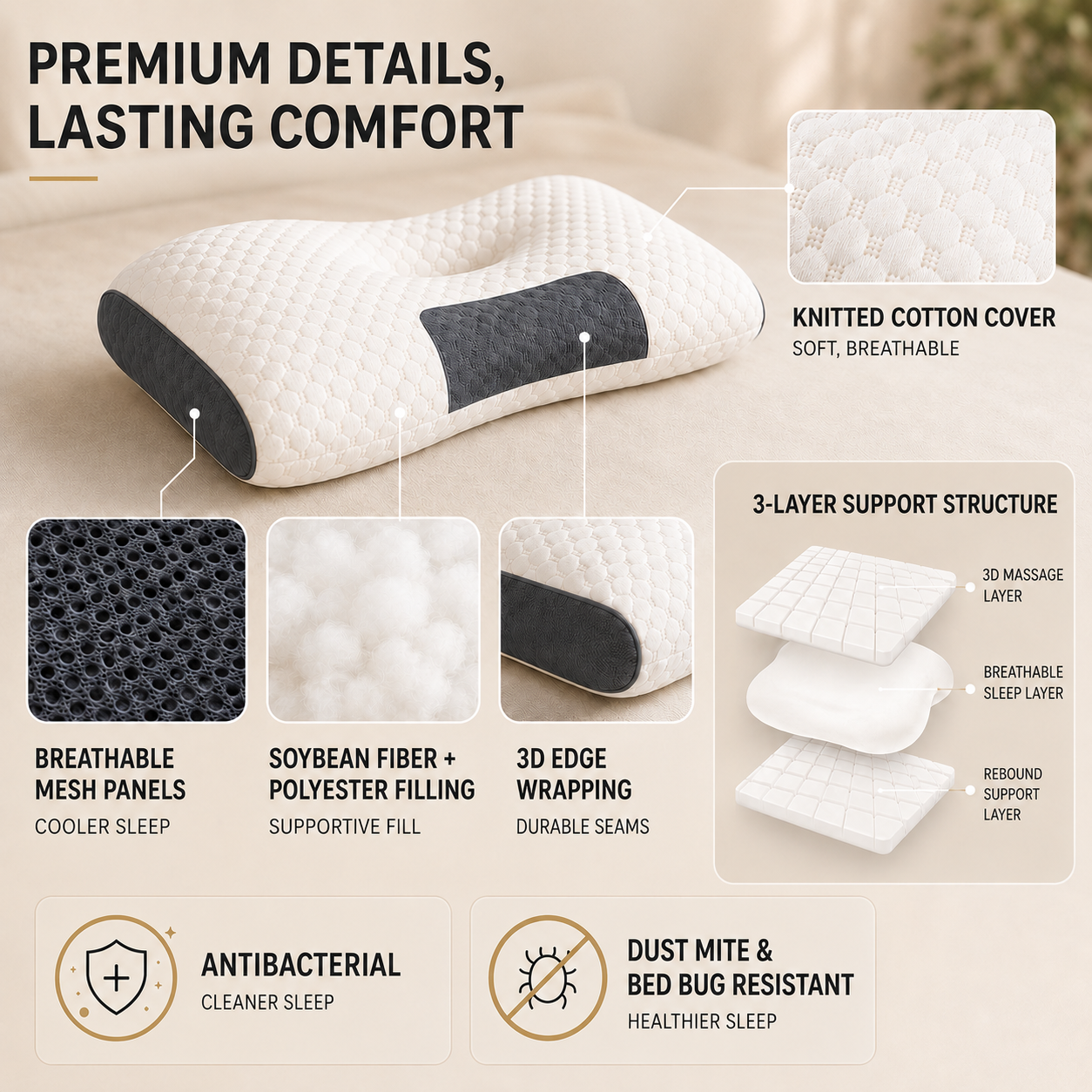 Orthopedic Contour Neck Pillow