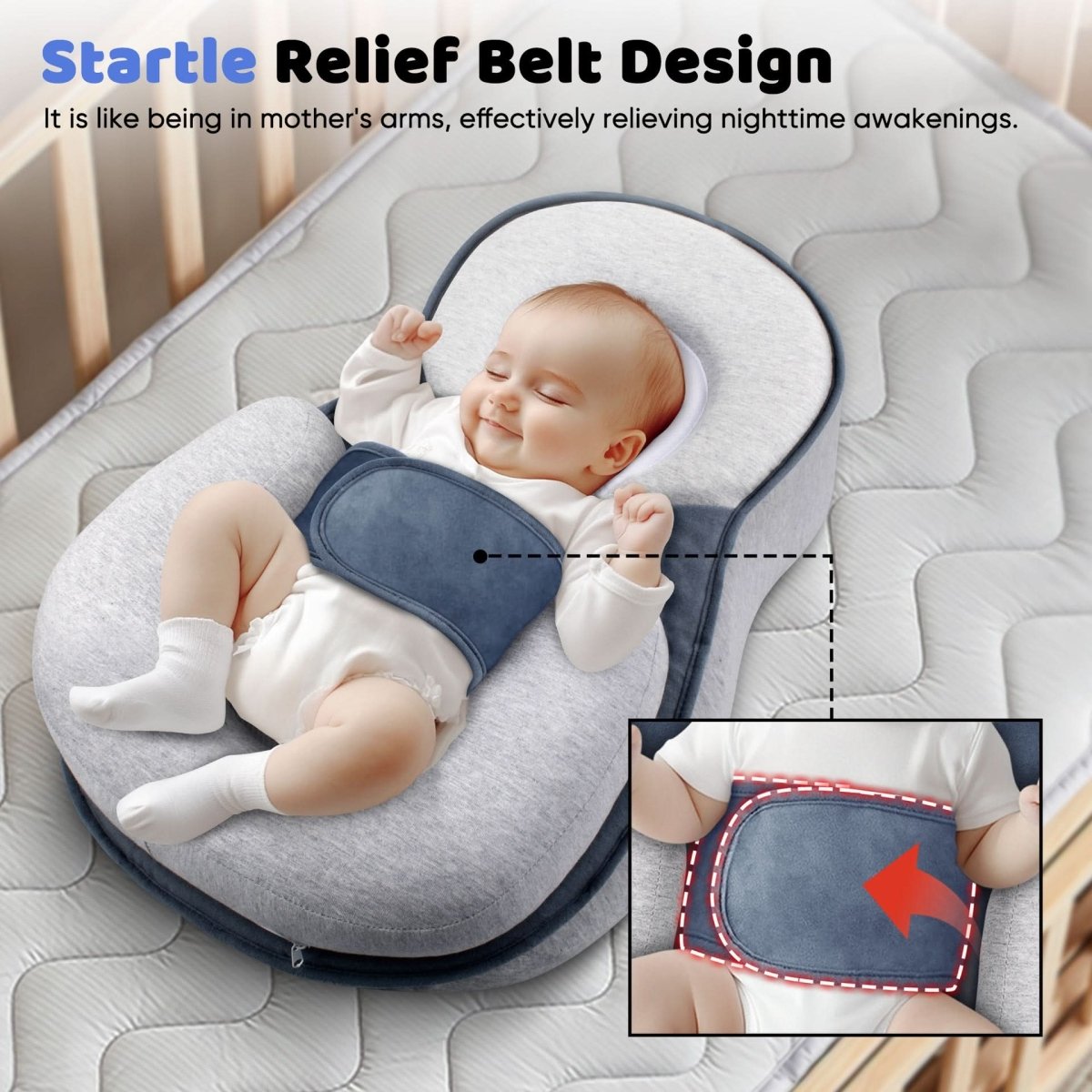 Orthopedic Pillow for Infants – Ergonomic Positioning Pillow, 100% Cotton, Support for Healthy Development