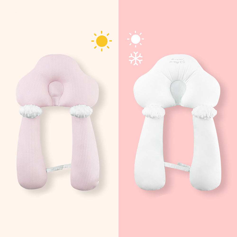Orthopedic Pillow for Infants U Shape Made of Organic Cotton – Adjustable Neck Support, Comfortable Sleep 0-24 Months