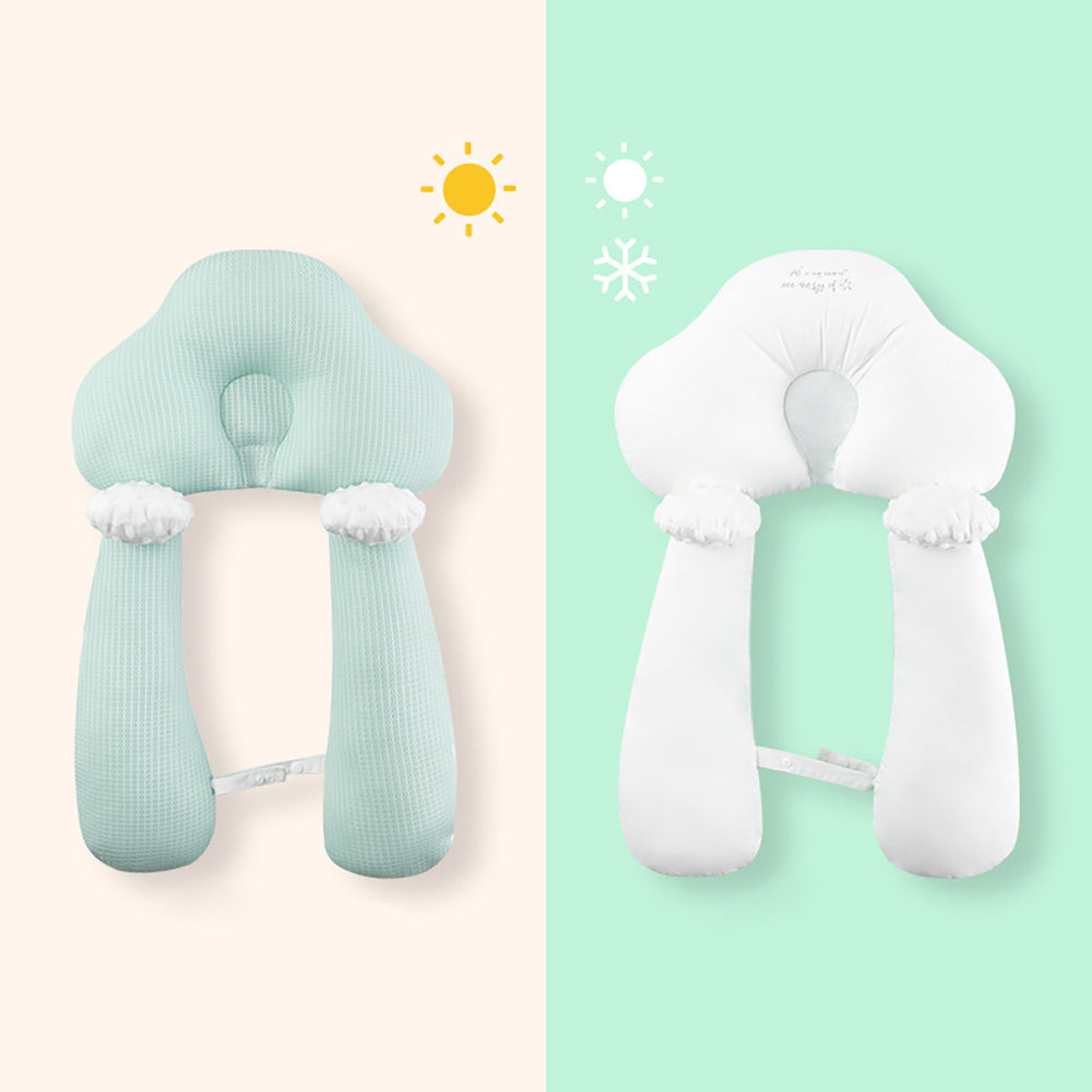 Orthopedic Pillow for Infants U Shape Made of Organic Cotton – Adjustable Neck Support, Comfortable Sleep 0-24 Months