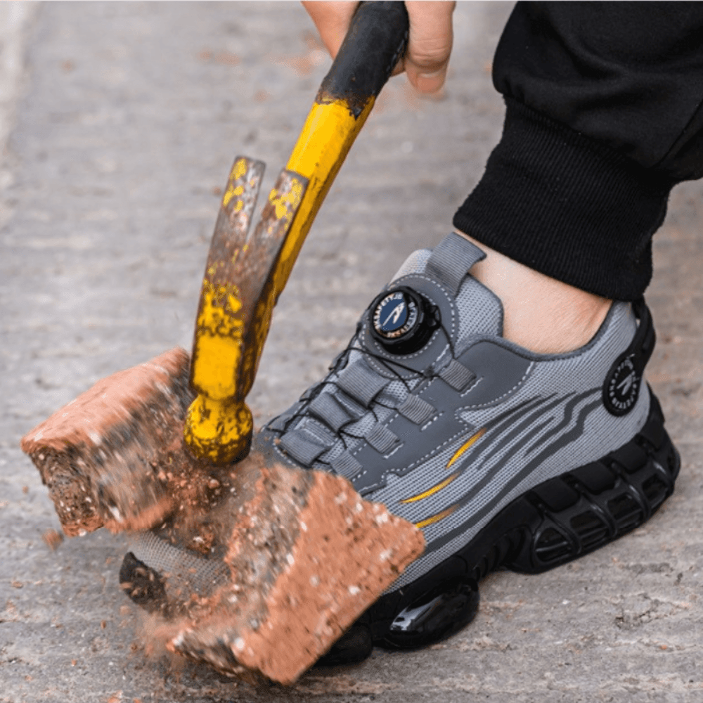 Orthopedic Safety Work Shoes with Steel Toe & Memory Foam