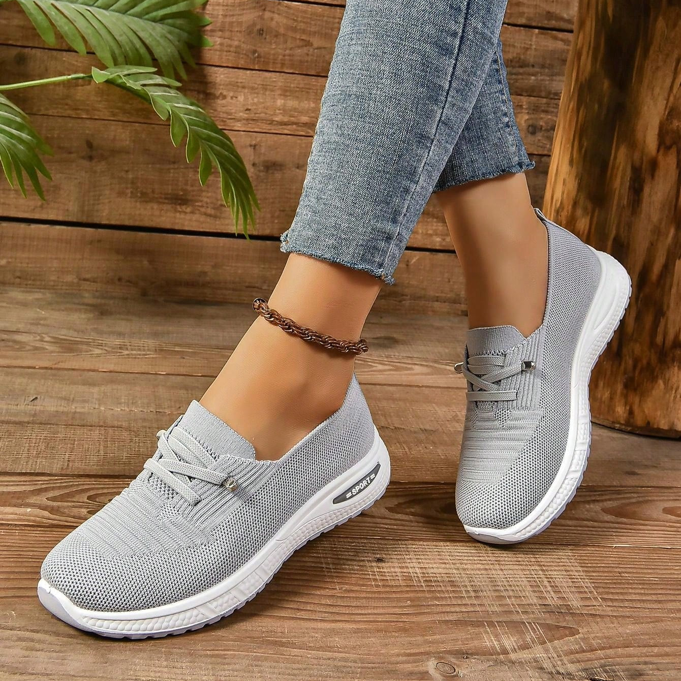 Orthopedic sports shoes with enhanced arch support and cushioning – breathable slip-on design