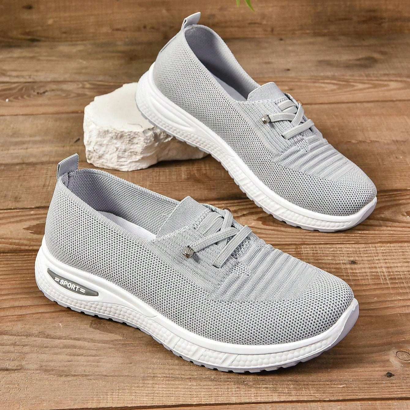 Orthopedic sports shoes with enhanced arch support and cushioning – breathable slip-on design