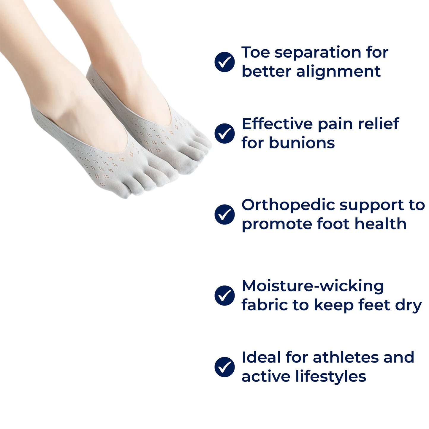 Orthopedic Toe Socks – Toe Separation, Moisture-Wicking & Relief for Bunions, Hammertoes & Athlete’s Foot