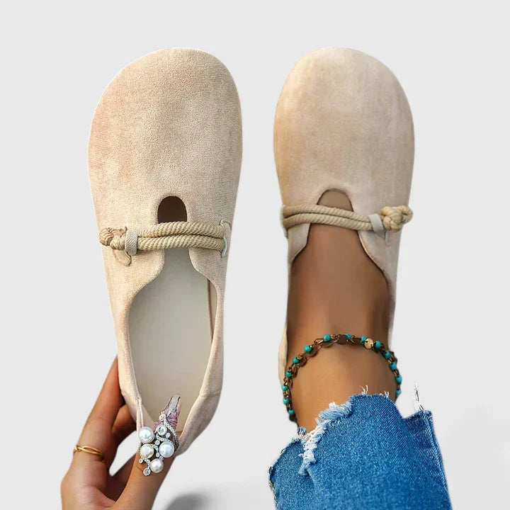 Orthopedic Women's Loafers with Rope Detail