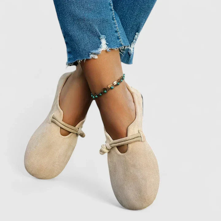 Orthopedic Women's Loafers with Rope Detail