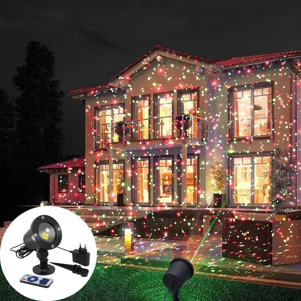 Outdoor Christmas Projector with Moving Patterns, Weatherproof, Coverage up to 280 m²