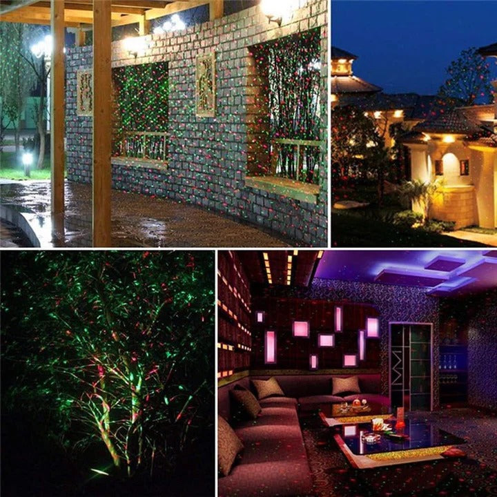Outdoor Christmas Projector with Moving Patterns, Weatherproof, Coverage up to 280 m²