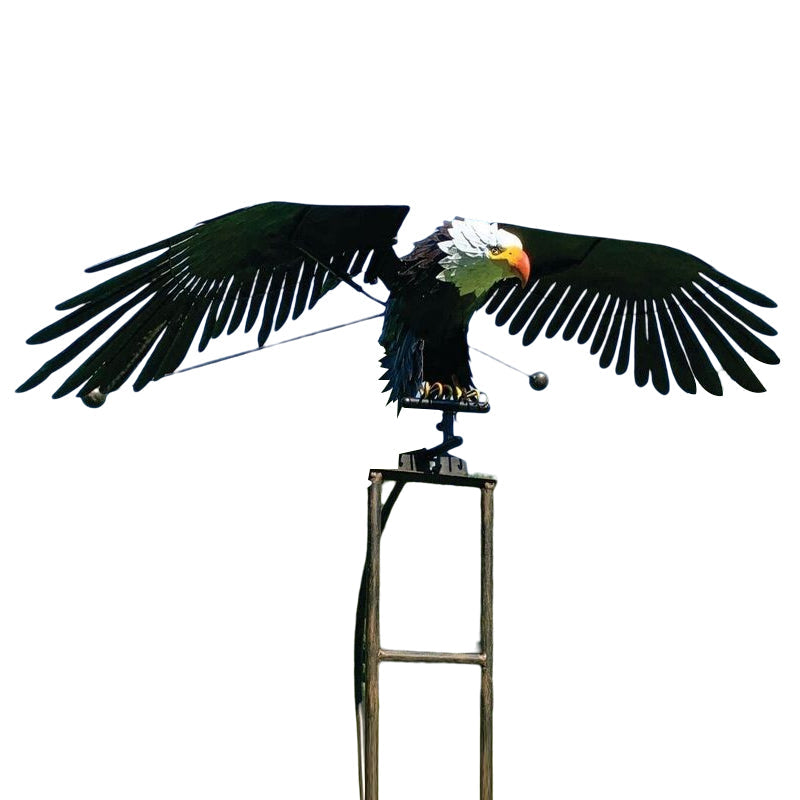 Outdoor Garden Decoration: Eagle and Owls in Metal