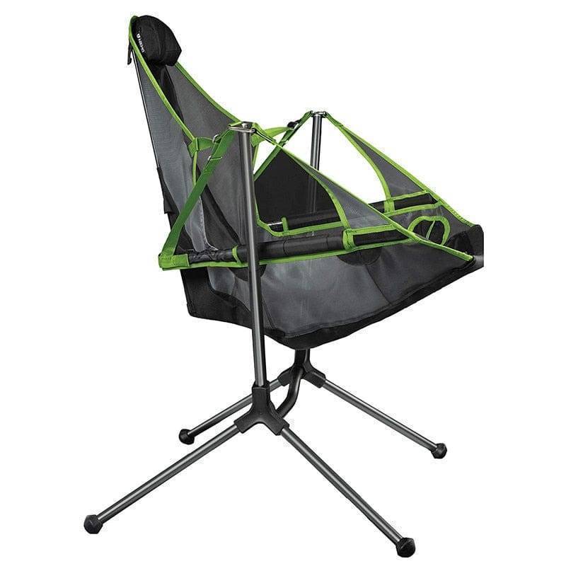 Outdoor Portable Folding Rocking Chair with Pillow for Camping & Fishing