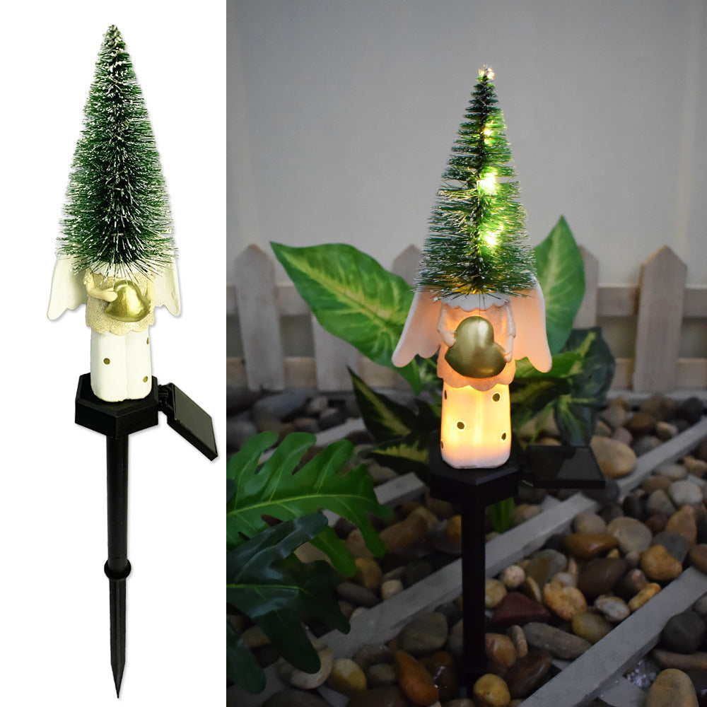 Outdoor Solar-Powered LED Snowman Garden Stake Light
