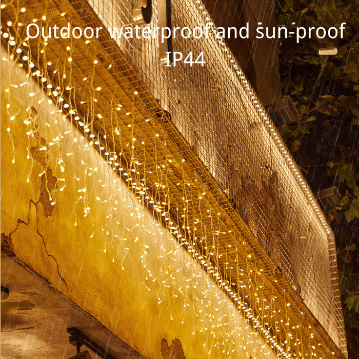 Outdoor String Lights Waterfall Effect - IP44 Waterproof