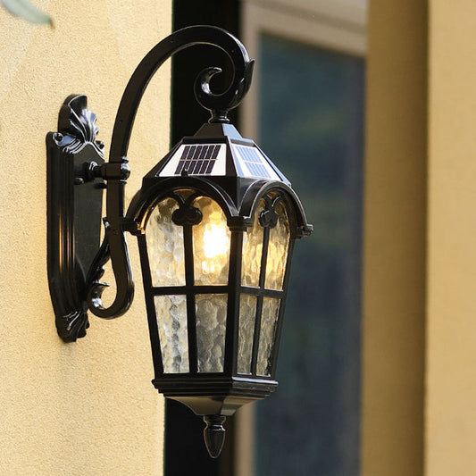 Outdoor Vintage Solar Wall Light with Remote Control