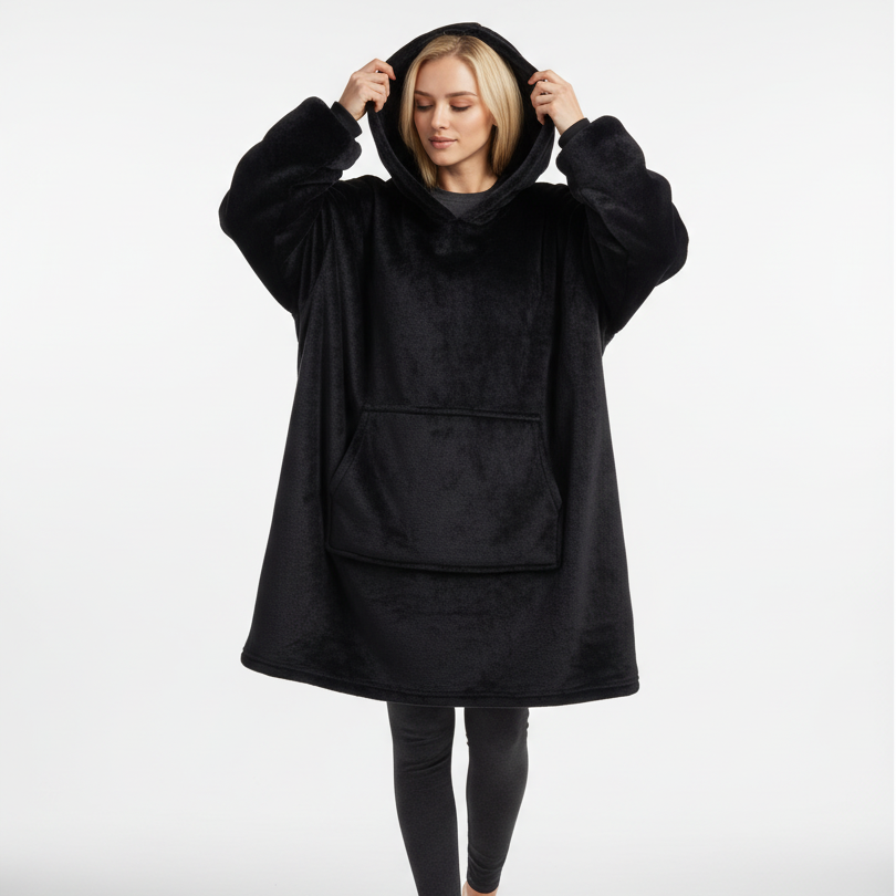 Oversized Hooded Blanket Robe